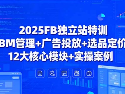 2025FB独立站特训 网盘版｜12模块 BM+投流+选品 基础框架
